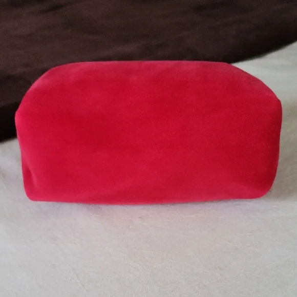 Dior Scarlet Velvet Pouch with Metallic Accent - Picture 4 of 6